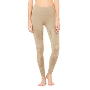 Alo Yoga Moto Leggings in Tan